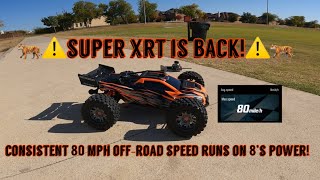 TRAXXAS XRT OFF-ROAD SPEED RUN ON 8’s POWER 80 MPH!