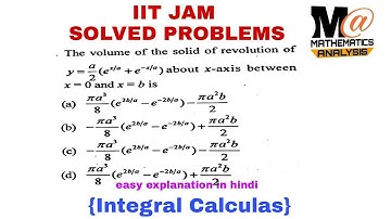 4. IIT JAM SOLVED QUESTION PAPER MATHEMATICS || INTEGRAL CALCULAS