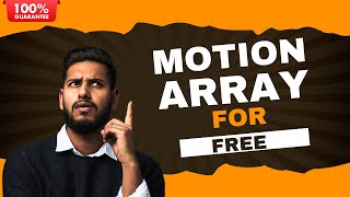 Get Motion Array for Free in 2024 - Step-by-Step Tutorial