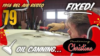 E79 Fixing Oil Canning and Leveling the Roof! 1956 Chevy Bel Air Restoration