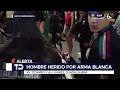 Pelea por una mujer deja a un hombre herido por arma blanca durante festejos del Mundial