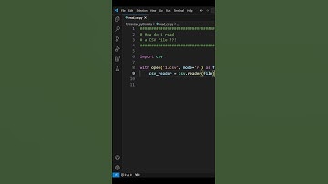 How do i read a CSV file #python