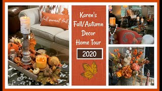 Karen's 🍂 FALL/AUTUMN 🍁 Decor Home Tour | 2020 | Fall Series | The2Orchids