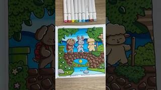 Super Mario inspired coloring page 🍄⭐️ #colorwithme #coloringbook #mario #mar10day