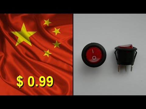 KCD1 250V 6A - Круглый переключатель с подсветкой