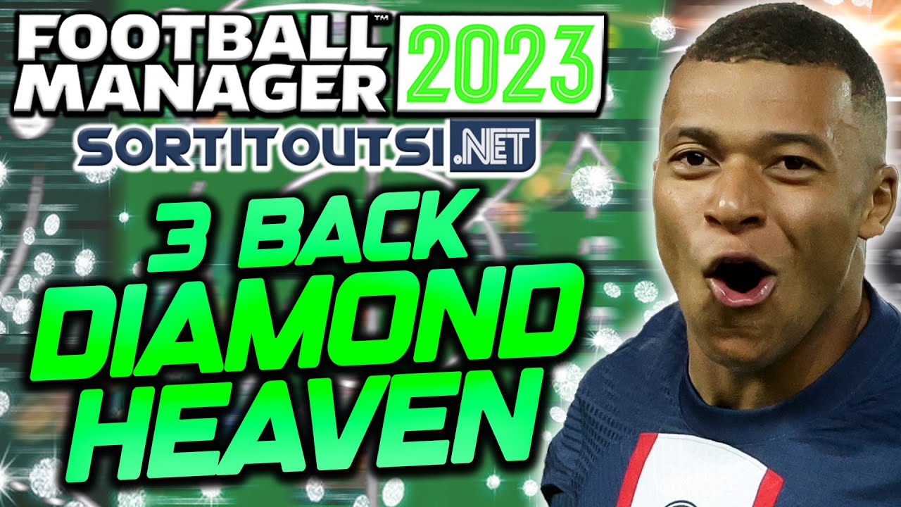 CRAZY HIGH SCORING 3 Back DIAMOND Tactic on Football Manager 2023!