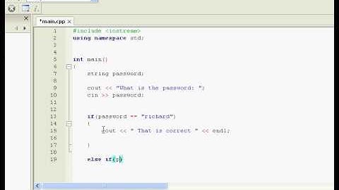 C++ Programming tutorial 4 (if / else statements)