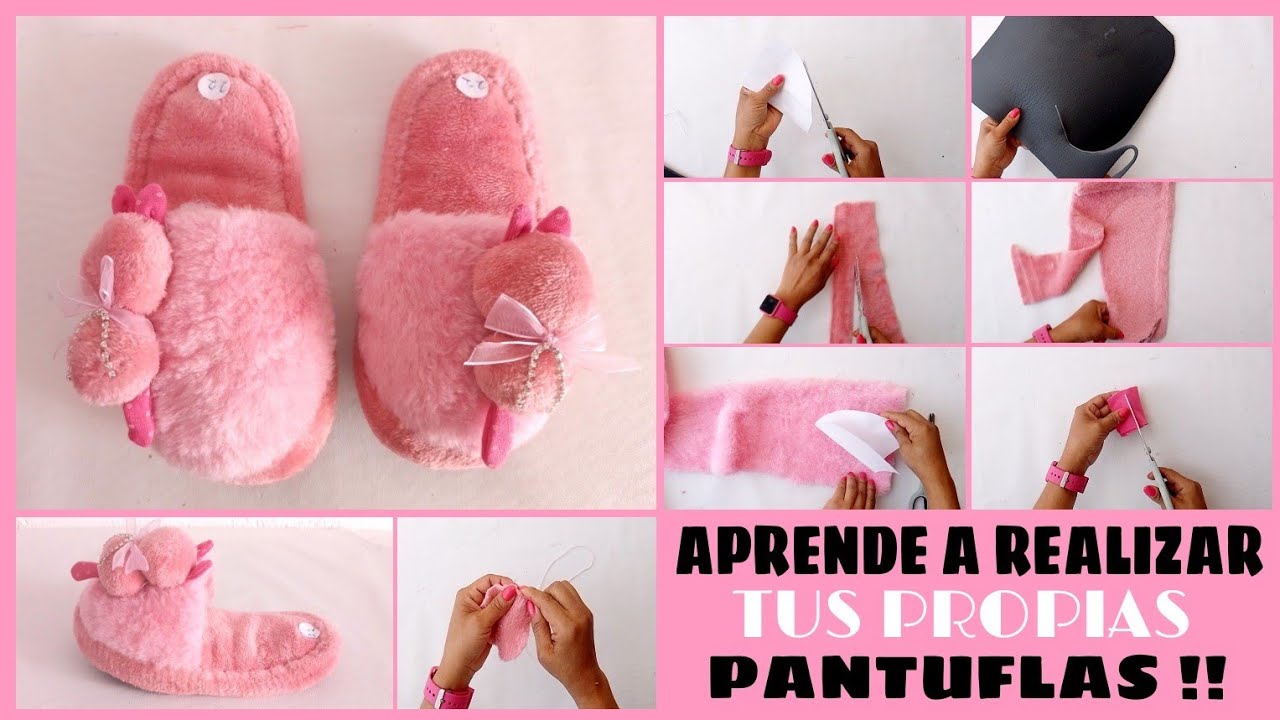 COMO HACER PANTUFLAS SUPER FACILES Y RESISTENTES DE PELUCHE / IDEA ECONÓMICA PARA REGALAR O VENDER