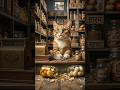 Cat in the Grocery store   #animalshorts #funnyshorts #cartoon #cat #catvideos