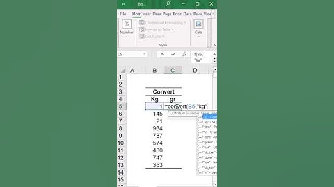 AUTOMATICALLY CONVERT KG TO Grams IN EXCEL! #shortvideo #excel #viral #exceltips #kg #gram #convert