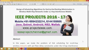 Design of Scheduling Algorithms for End to End Backlog Minimization in Wireless Multi Hop Networks U
