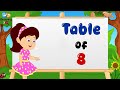 Table Of 8 | Learn Multiplication Table | Table For Kids | Kids Table | E-Learning Studio
