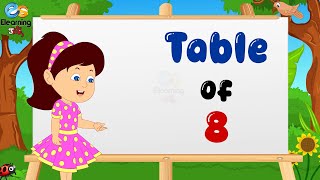 Table Of 8 | Learn Multiplication Table | Table For Kids | Kids Table | E-Learning Studio