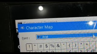 how to open character map by cmd command in windows 10 laptop