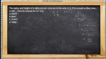 The radius and height of a right-circular cone are in the ratio 3: 4. If its curved surface area
