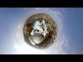 VR 360° Drone flight over waterfall / 360° Drohnenflug über Rheinfall