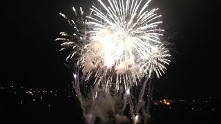 Midnight fireworks time-lapse