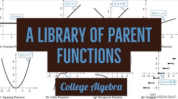 MA105 A Library of Parent Functions