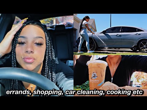 vlog: come hang out with me for two days! *car cleaning, shopping, cooking etc.