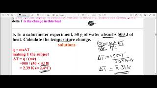 THERMAL CHEMISTRY PART TWO 2026 TUTORIAL SHEET