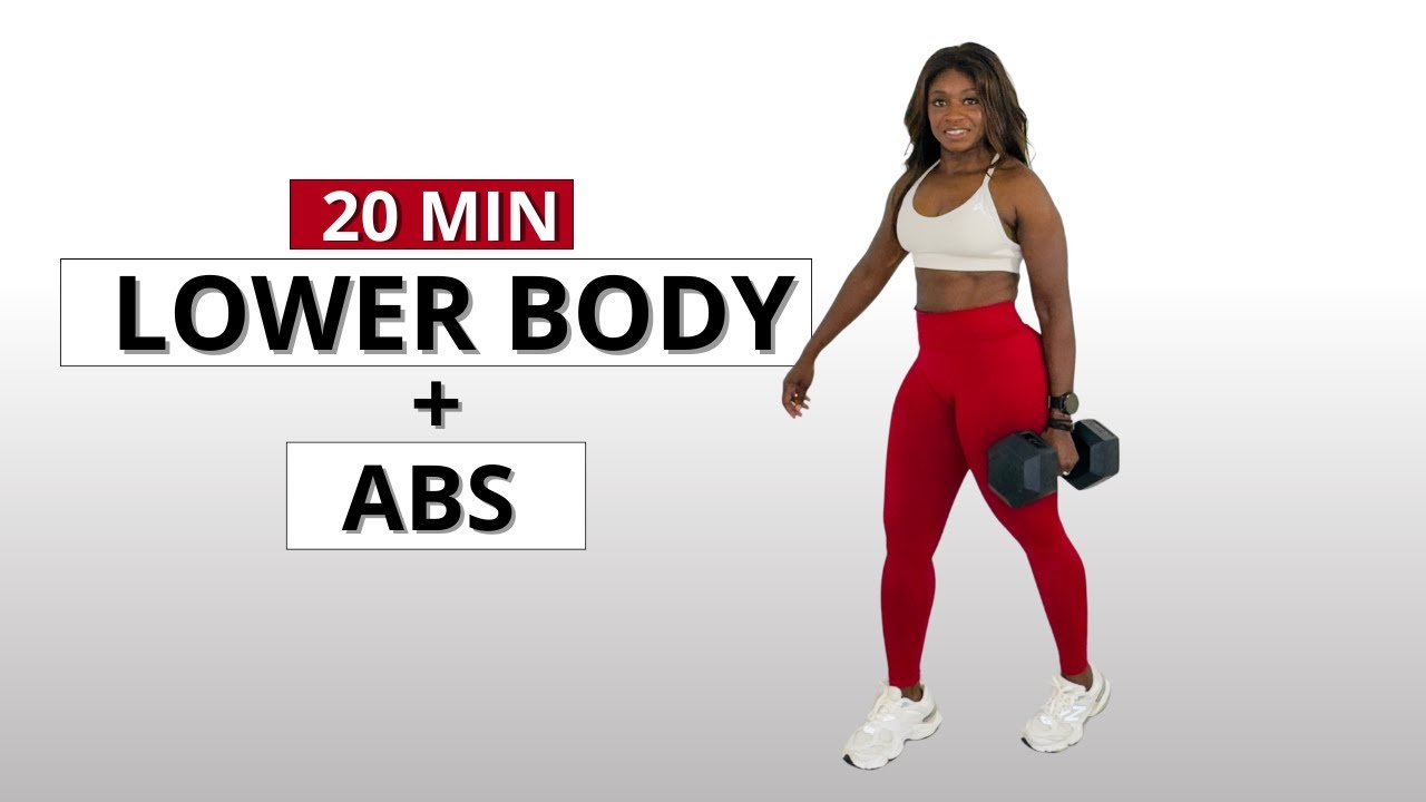 20 MIN LOWER BODY WORKOUT [Build muscle & strength] With Dumbbell & Abs ...