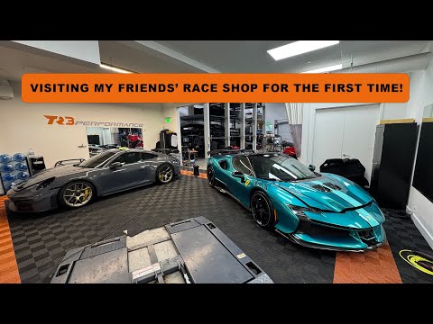 Visiting my friends' race shop for the first time! *racecars, SF90 XX Spider AND MORE!!