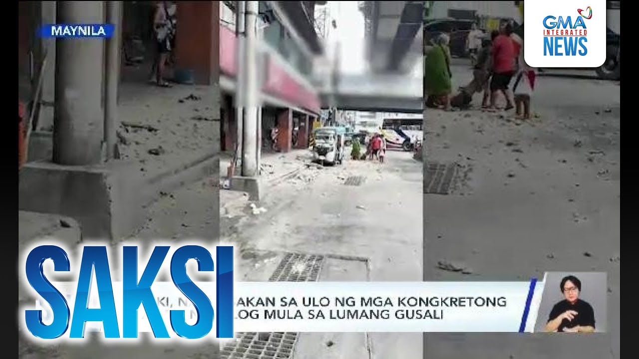 Lalaki, nabagsakan sa ulo ng mga kongkretong tipak na nahulog mula sa lumang gusali | Saksi