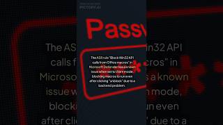 Issue Attack Surface Reduction rule "Block Win32 API calls from Office macros" when set to Warn mode
