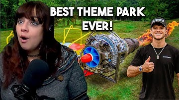 *Best Theme Park Ever!* Putting a Jet Engine on a Merry Go Round-WhistlinDiesel