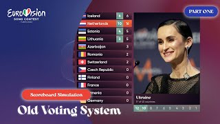 Eurovision 2022 - Old Voting System Scoreboard (Part 1/3)