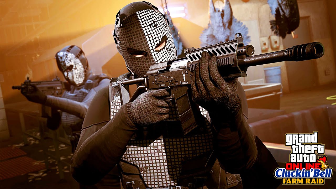 سرقة مزرعة الدجاج باستراتيجية التسلل في قراند أونلاين | GTA Online The Cluckin' Bell Farm Raid