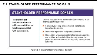 41- Stakeholder Performance Domain of  the PMBOK Guide 7th Edition
