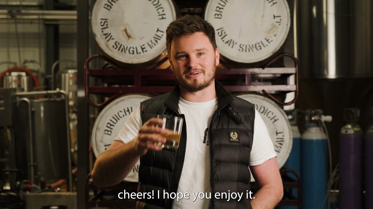 9-month Bruichladdich Barrel Aged Whisky Sour Beer with Lemon Balm and Heather Honey.