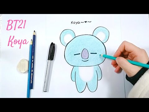 40 Koleski Terbaik Gambar  Sketsa Bt21 Tea And Lead