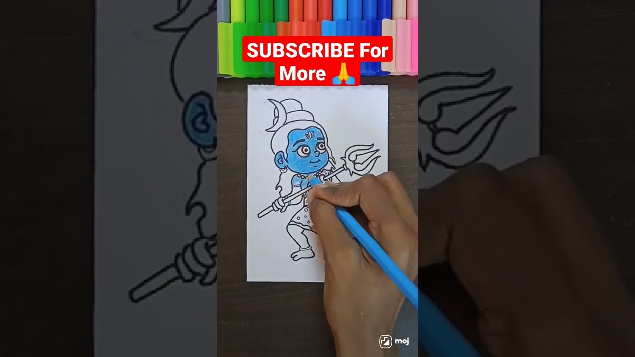 Cute Little Lord Shiva Drawing ★ drawing for kids 