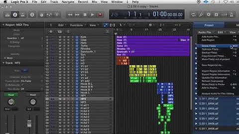 Clearing Unused Audio Files in Logic Pro X Projects Reduce file folder size of projects