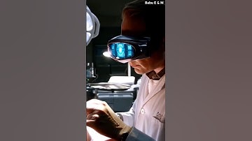 A scientist implants a high-tech eye that shows augmented reality overlays✨#ai #science #music #tech