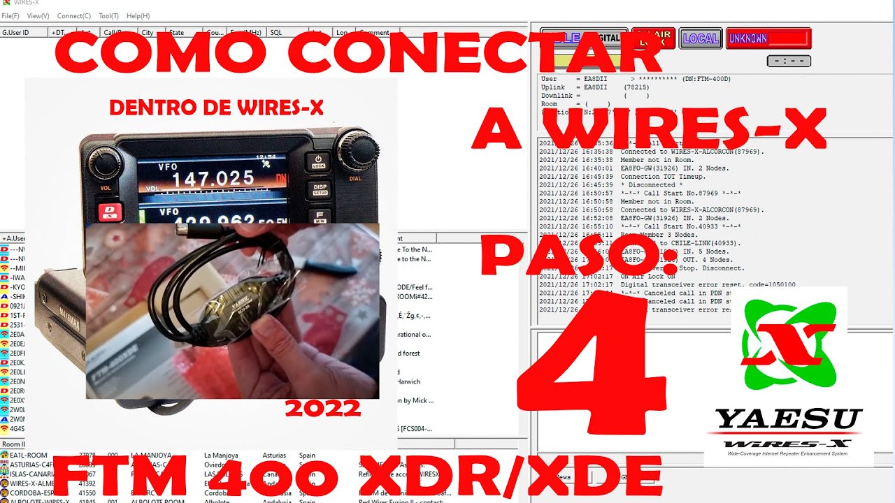 Wires-X Yaesu FTM 400 DENTRO DE LA RED Wires-X Paso 4 - YouTube