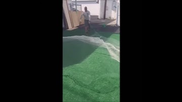 Slow motion cast net throw