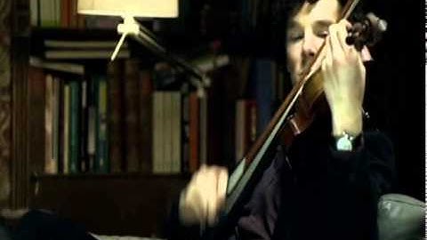 BBC Sherlock- Sherlock "plays" violin