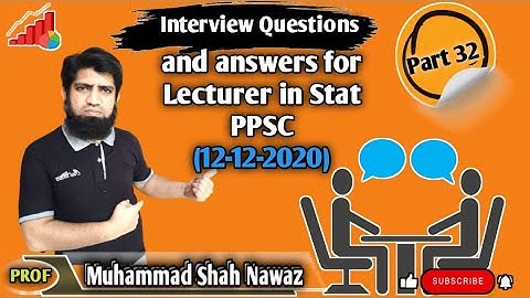#32 Interview Questions with ans of Stat lec in PPSC(12-12-2020)