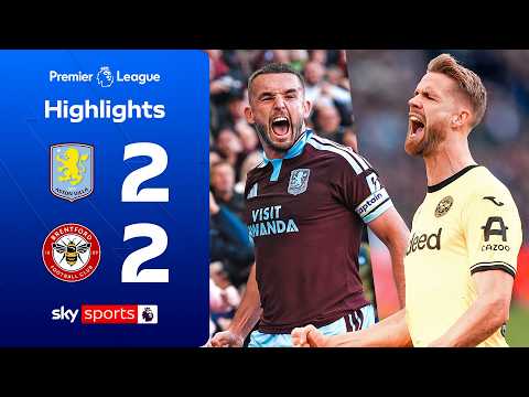 Bees' unbeaten run continues! 🔥 | Aston Villa 2-2 Brentford | Premier League highlights