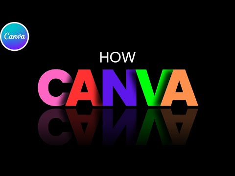 Canva Tutorial | Text Shadow with Reflection Effects | Canva Tutorial for Beginners
