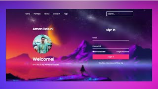 Animated Portfolio Website Landing Page using HTML, CSS & Javascript in 20 mins | Codeum
