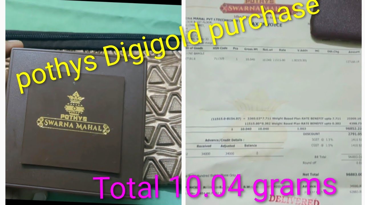 My Digi Gold Purchase in Pothys Swarnamahal