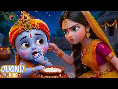Happy Janmashtami - Hindi Krishna Nursery rhymes & baby songs | Cartoon for kids Songs - Jugnu Kids