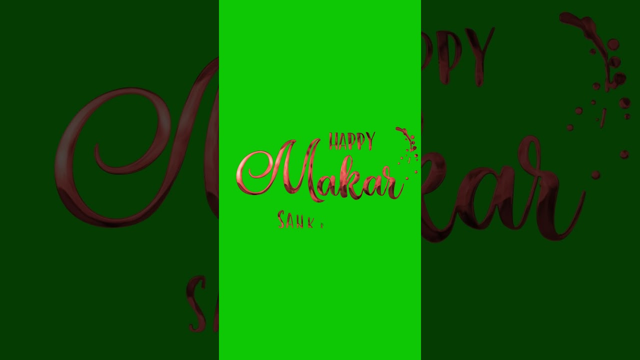 Makar Sankranti 2025 | Makar sakranti Title green screen | Green Screen Videos | Free Stock videos