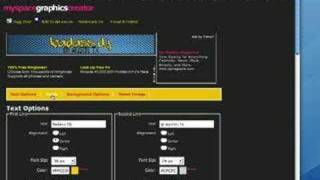 Myspace Graphics Creator Demo Video