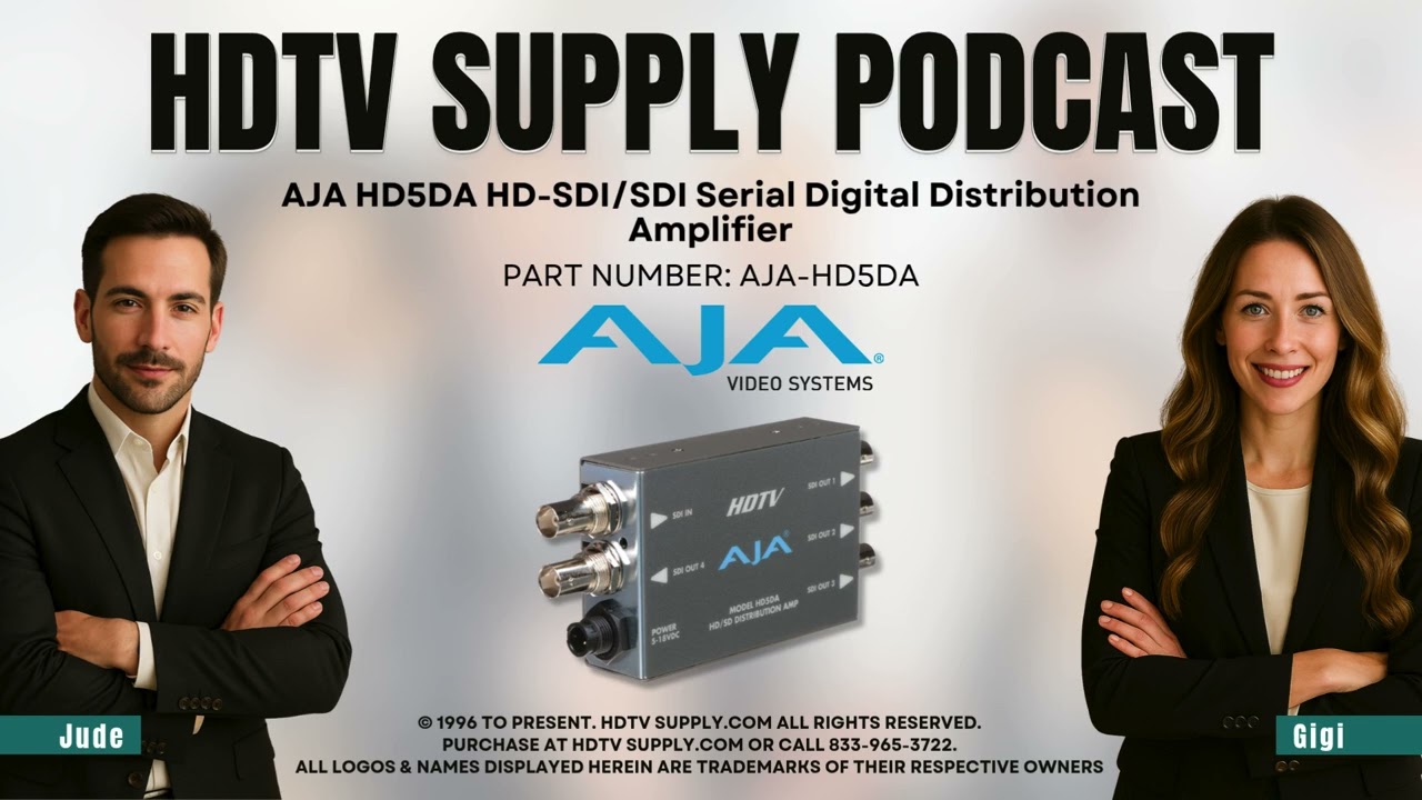 AJA HD5DA HD-SDI/SDI Serial Digital Distribution Amplifier - YouTube
