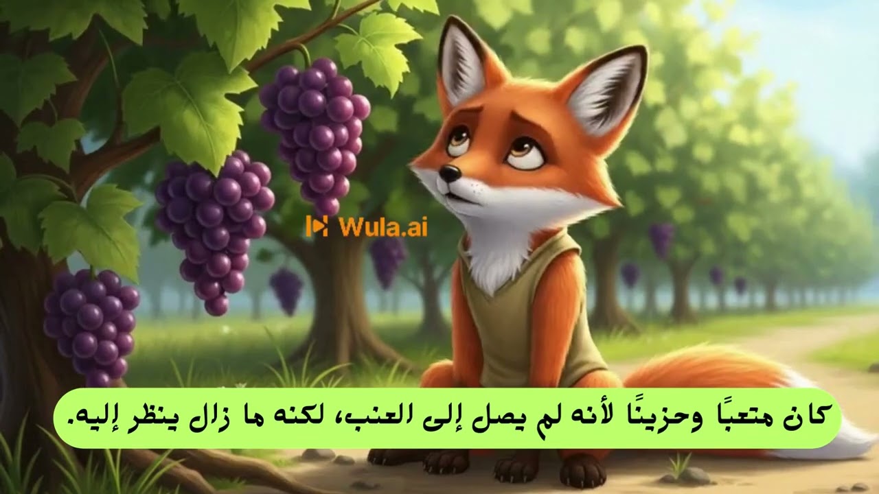 The Fox and the Grapes: An Arabic Story for Children. Learn Arabic Easily: Learn Arabic  Stories